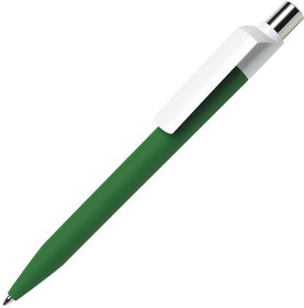 Ручка шариковая DOT, зеленый корпус/белый клип, soft touch покрытие, пластик (H29426/15)