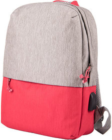 Рюкзак "Beam mini", серый/малиновый, 38х26х8 см, ткань верха: 100% полиамид, под-ка: 100% полиэстер (H970156/08)