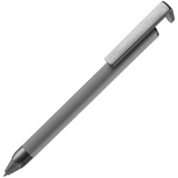 P16169.10 - Ручка шариковая Standic с подставкой для телефона, серая